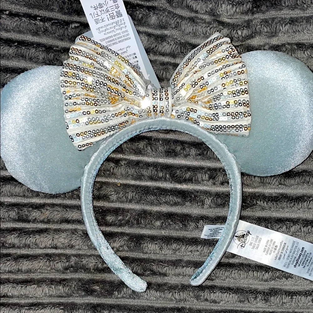 Disney Velour Minnie ears sequin bow